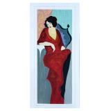 Itzchak Tarkay (Israeli, 1935-2012) Lady in Red, 1