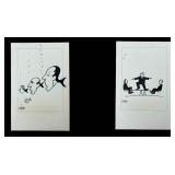 BEN WICKS (1926-2000) Pair of Original Signed Cana