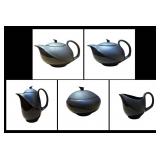 Wedgwood Lunar Shape 225 Black Basalt 4-Piece Tea