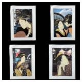 Michael Knigin (1942-2011) 1979 Set of 4 Signed Nu