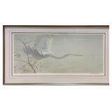 Robert Bateman Great Blue Heron in Flight Signed N