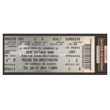 Dave Matthews Band Unused Concert Ticket Stub