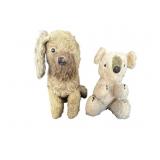 Early 1900's Stuffed Dog and Koala Toys