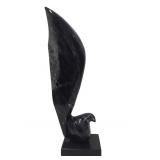 Original Bird With Long Tail Feather Marble Sculpt