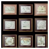 Nine ACMLA Historical Cartography Facsimile Maps -