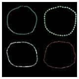 Four Estate Gemstone Bead Necklaces - Tree & Moss