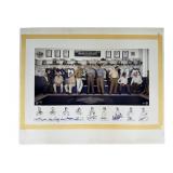 Toronto Maple Leafs 'Captain's Row' with 9 Signatu