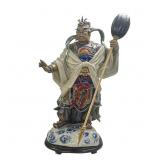 Magnificent Chinese Porcelain Door Guardian Statue