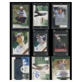 9-Card Upper Deck Golf Autograph & Game-Used Relic