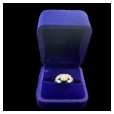 Ladies Moissanite Fancy Blue Cubic Zirconia Ring