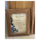 Framed Mom and Dad Poem