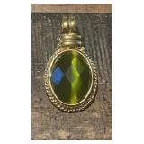 Gold Tone/Green Pendant