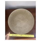 Glass Gold Serving Tray