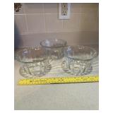 3 Glass Bowls