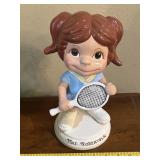 Vtg. Ceramic Tennis Girl