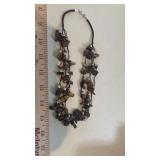 Brown Stone and Bead Necklace