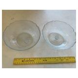 2 Glass Serving Bowls