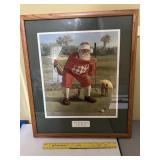 Golfing Santa Framed Print