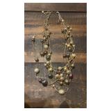 Faux Colored Pearl Necklace