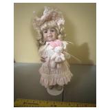 Porcelain Doll with Bunny