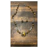 Tiger's Eye Necklace & Earrings