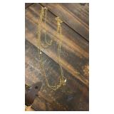 Extra Long Gold Tone-2 Strand Necklace