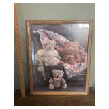 Framed Teddy Bear Print