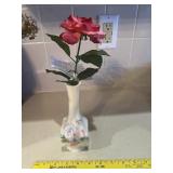 Aynsley-England Vase with Rose and Legend