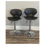 Two Adjustable Height Bar Stools