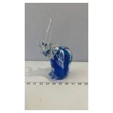 Glass Art Elephant - Broken Back Leg