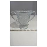 Pressed Glass Two Handled Dish