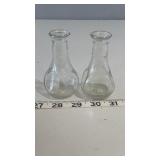 Vintage Mini Thumbprint Vases - Set of 2