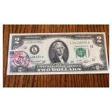 1976 $2 Bill featuring 1st Edition Stamp, 4-13-76