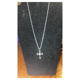 925 Cross with Opal and 925 Chain