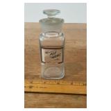 Vtg. Apothocary Bottle, partial Label