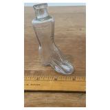 Vtg. Victorian Era Glass Boot Perfume Bottle