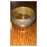 Vtg. Etched Brass Bangle