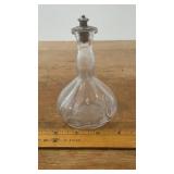 Vtg Glass Bottle with Stopper