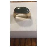 Jasper Ring, Unreadable Mark-S ?, Size 7.5