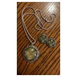 Fern & Filigree Celtic Cross Necklace & Earrings