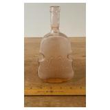 Vtg. Pink Glass Violin Bottle