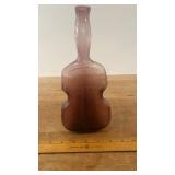 Vtg. Purple Glass Violin Bottle