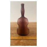 Vtg. Amethyst Glass Violin Bottle