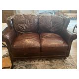 Michael Thomas Leather Love Seat