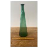 Vtg. Hand Blown Green Glass Genie Decanter