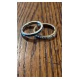 2 Rhinestone Bands, Size 8