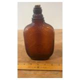 1930's Amber Glass Geo. Washington Comm. Flask