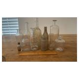 Lot of Vintage Glass Bottles
