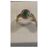 14KP Yellow Gold Prism-lite Emerald & DIamond Ring