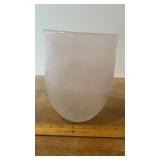 Italian Frosted Scavo Art Glass Vase